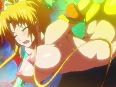【中出し】爆乳魔法少女がレイプされまくり、触手にイカされる！