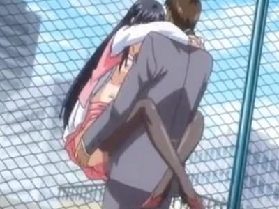 【オフィスラブ】オフィスの屋上で、同僚のOLちゃんと中出しセックス！このまま孕むといいなぁ♡