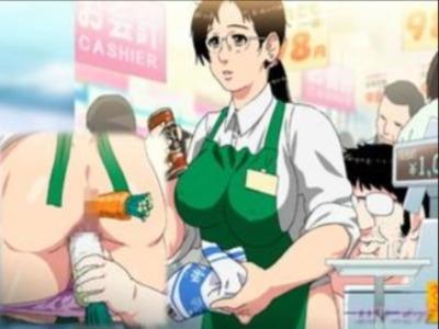 【時間停止】レジのおばちゃんのむち尻に人参突っ込んで、マンコには大根をズブり！周りに客もいるのに解除したらどうなるかな？ｗ