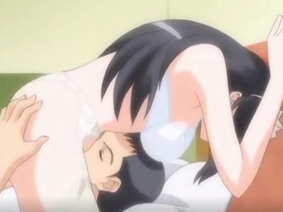 【肉棒】でっかいおちんちんにおっぱいぶるぶる揺らしてイキまくる黒髪の爆乳エロ娘！