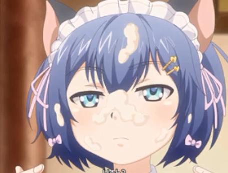 トロンとした顔の猫耳美少女メイドがご主人様の勃起チンポをご奉仕して顔面射精されちゃう♡♡