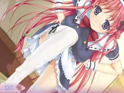 【足コキ】赤髪のメイドさんが足でチンポ踏んできてくれるのでたまらず白濁液発射した！