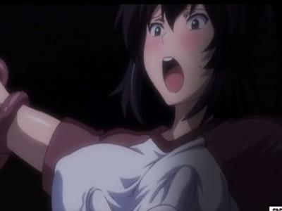【触手】うねる触手に体を絡ませ女子もおっぱいもまさぐられてアヘ顔さらして潮吹く女の子