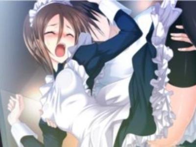 『熱いのくるぅぅ･･･っ！♥』ドMすぎるメイドさんが窓際でおマンコドロドロ着衣ファック♥