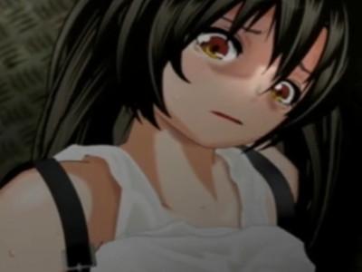 【凌辱】某有名RPGのヒロイン風の黒髪ロング娘が爆乳揺らしてチンポによがる♡