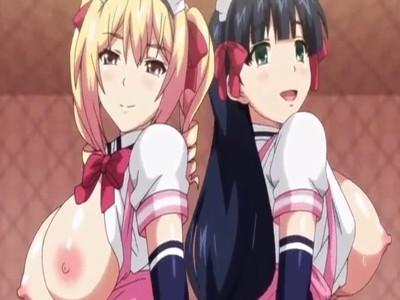 【ハーレム】メイドさん二人のご奉仕ハーレムにバッキバキショタちんぽから大量のザーメン噴射♡