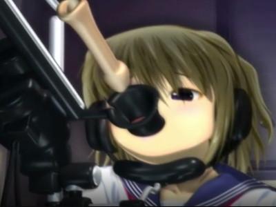 【ディープスロート】制服のロリっぽい女子高生の口を機械でディープスロート気味に犯しまくる！