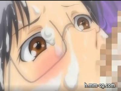 【ぶっかけ】眼鏡でおとなしそうな清楚系の女子高生をがっつり犯して、ドロドロ精子を大量ぶっかけ