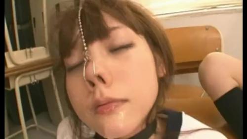 【みづなれい】美少女女子校生が鼻フックをされながら強制イラマチオで口内射精