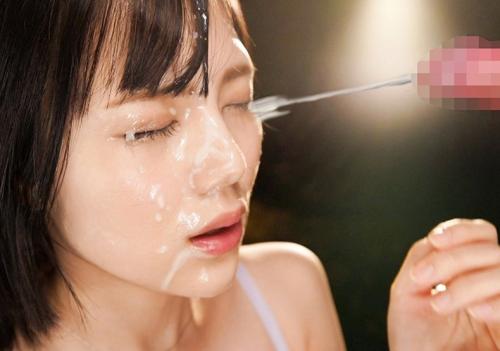 <涼森れむ>☆アイドル級美少女の美顔に…☆臭そうなチ○ポを堪能し精子まみれ！ＳＳＳ級♥