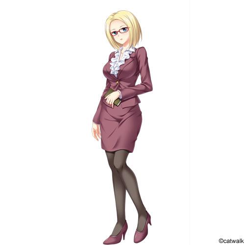 エロゲ―　金髪巨乳おっぱい眼鏡の美人秘書を拘束して、痴漢プレイ　ケツ突き出させて何度もチンコをぶち込み中出し