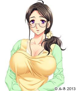 エロゲー　欲求不満な義理の母が、抑えられずにチンコくださいの懇願フェラ　眼鏡にぶっかけ射精