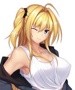 エロゲ―　金髪巨乳おっぱいな英語教師とSEX　脚を絡めて密着しまくりな中出しザーメンSEXです