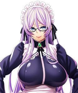 エロゲー　気づいたらチンコ咥えこんでフェラしている美人メガネメイド　口内射精してお掃除フェラしてまた汚すという