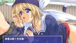 エロゲ―　金髪ロリ美少女をベッドに押し倒してチンコにご奉仕させたら、ご褒美にチンコぶち込み中出しザーメン種付けSEX