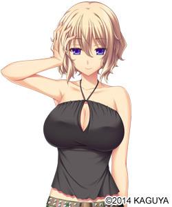 エロゲ―　金髪巨乳おっぱいお姉さんが巨乳とマ〇コ丸出しで足こき　絶景だしザーメンぶっかけだよ