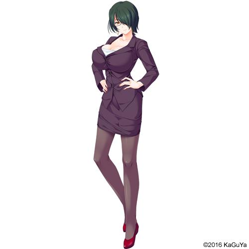 エロゲ―　少し残念な爆乳おっぱい眼鏡美人女社長　巨乳おっぱいのパイ圧でチンコからザーメンぶっかけ発射