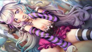 エロゲ―　多くの人だかりの前で騎乗位SEXで中出しザーメン種付け始めるエロエロな美少女