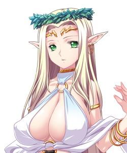 エロゲ―　金髪巨乳おっぱいハイエルフのお姉さんも、でか乳揉まれてバックでズボズボされて感じまくり