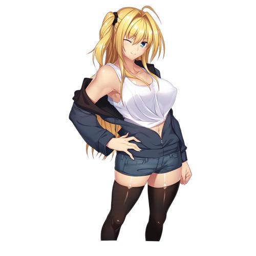 エロゲ―　金髪巨乳おっぱい美女の女教師がパイフェラでチンポの裏筋とか舐めまくりザーメン発射