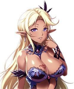エロゲ―　ぬるぬるおマ〇コ背面騎乗位SEXで連続中出しザーメンぶっかけ射精　イキまくる金髪ダークエルフ美女