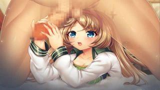 エロゲ―　美少女がおチンポを両手でシコシコ　懸命に手を動かすエロエロ美少女