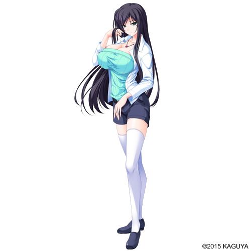 エロゲ―　引きこもりの黒髪ロング巨乳おっぱい美人お姉さん赤い下着がエロくて拘束、お口の前にペニスを出して・・・