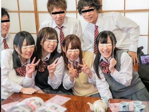 修学旅行の夜に可愛い女子校生たちが悪ノリ男子学生に酒を飲まされ無理やり乱交レイプ