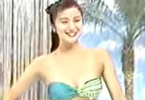 鈴木京香　全盛期のハイレグ水着で腰フリフリするとかエロすぎお宝映像