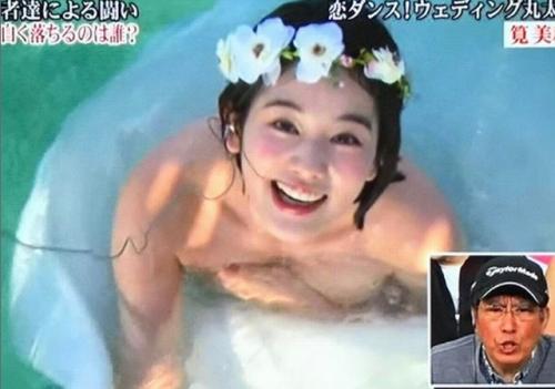 筧美和子「ヤバイ！ヤバイ！出てる」海に落下して乳首ポロリの放送事故