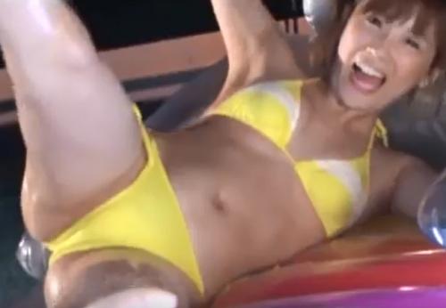 重盛さと美　ローションで滑ってお股おっぴろげしてしまうイメージビデオ