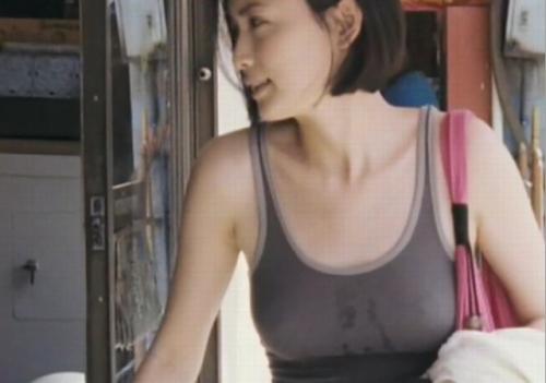 長谷川京子　乳首ポッチタンクトップからツンとしたくなるおっぱいがエロい