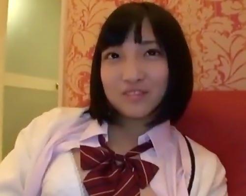 【素人ナンパ】援交JKとデート＆セックス！オナニー大好きロリ巨乳美少女が電マでガチアクメ！手コキ足コキフェラ中出し！