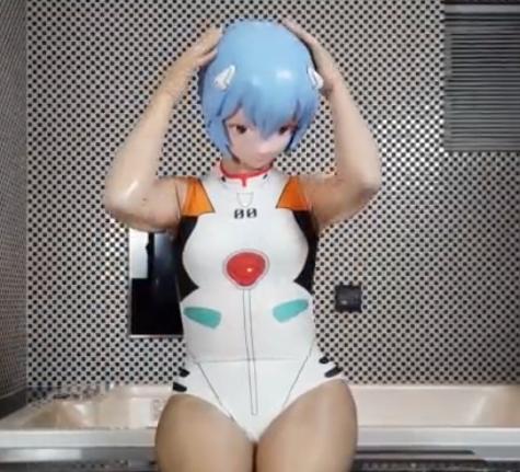 《アニメじゃない⁉》CGかwww綾波が全裸になって大胆に電マでオナニー！この質感エロさ！クセになるwww
