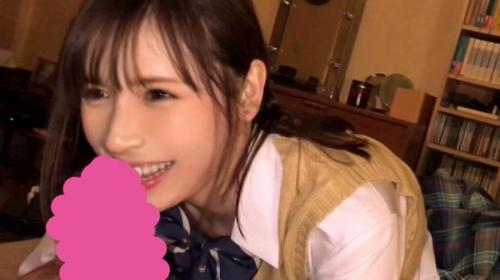 制服姿の清楚系女学生と嫌がりながらのハメ撮りでフェラからの顔射で連続射精しちゃいましたｗ