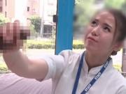 【MM号】小顔のモデル系ナース美女がMM号でキモおやじのバック攻めに泣き顔