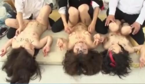 女子高生をオモチャのような扱いでハメ倒す！体中らくがきだらけで完全に廃人化しちゃってる！