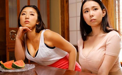 【汗だくハーレム】帰省中、二人の義姉と汗にまみれたハーレムセックス