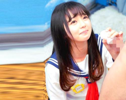 MM号「…大きいなぁ…お口に入るかなぁ…。」藤田ニコル似のJKはチン◯ンに興味がありまくり！ 説明文