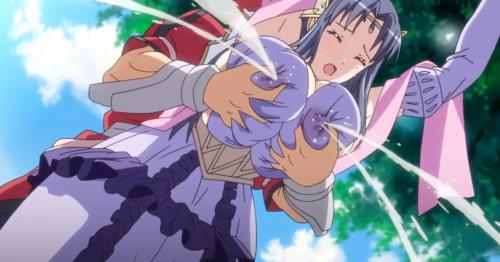 巨乳美女がおっぱいを絞られ母乳が噴射！パイズリフェラでザーメン口内射精させてしまうお姫様