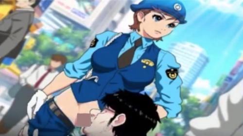 女性巡査部長が時間停止レイプ！おマンコをクンニされ立ちバックで突き上げられる