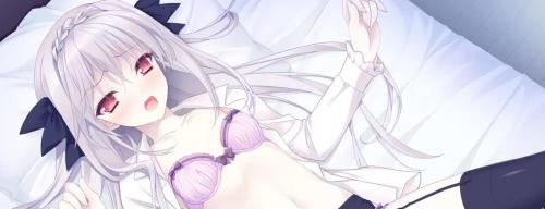 衣服を脱がされ下着姿になるお嬢様！色白の身体を弄って愛撫する