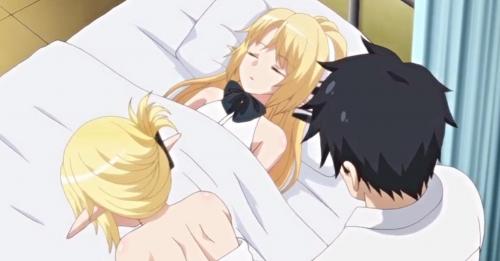 金髪巨乳美少女がパイズリフェラ！もう一人の女子が寝ているそばで立ちバックで種付け中出しセックス
