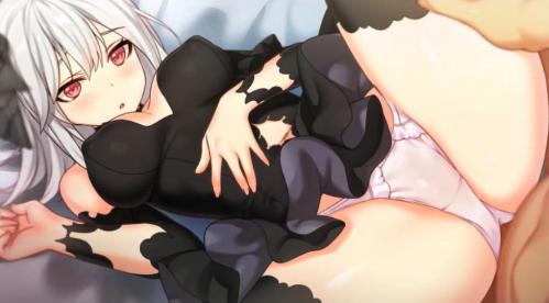 巨乳美少女のパンツがまる見え！パイパンおマンコに男根を挿入して中出し膣内射精