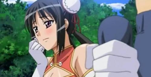 チャイナドレスの巨乳美少女がパンツ越しに手コキ！おっぱいに挟んでパイズリしてくれる