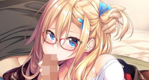 メガネ巨乳美少女JKが口の中に亀頭を咥える！
