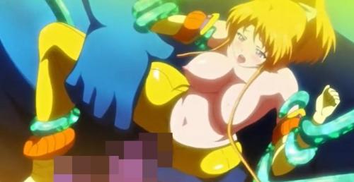 巨乳美女がモンスターの触手におマンコを犯され悶絶！種付け中出しされ蕩けるアヘ顔