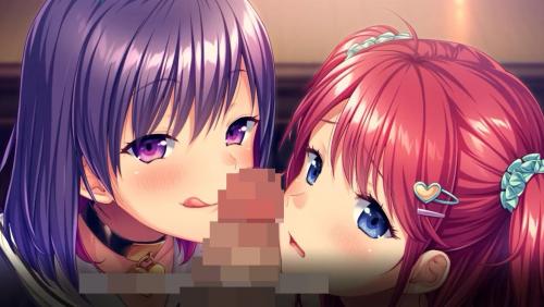 美少女JKがおチンポをフェラご奉仕！2人で肉棒を愛撫し合う