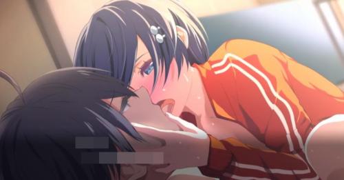 美少女JKが騎乗位で上下に連続ピストン！ディープキスして舌を絡め合う