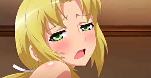 金髪巨乳美女メイドが騎乗位で上下に連続ピストン！快感に顔が歪む中出し膣内射精